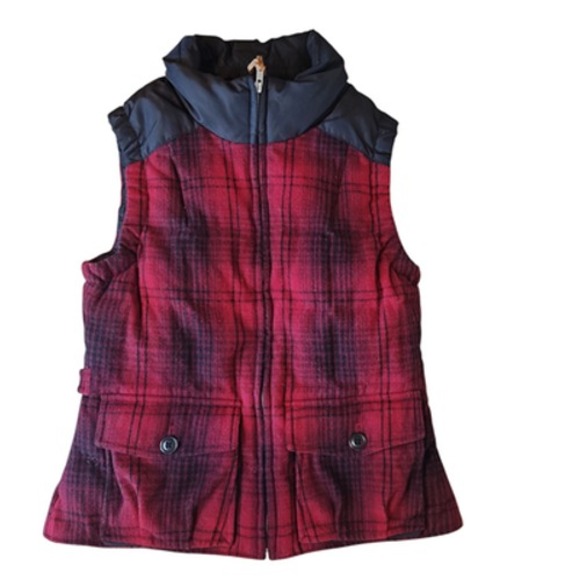 Eddie Bauer Jackets & Blazers - Eddie Bauer Vest Womens Medium Plaid Wool Down 550 Insulated Puffer Yukon Jacket
